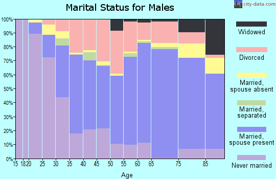 Stutsman County marital status for males