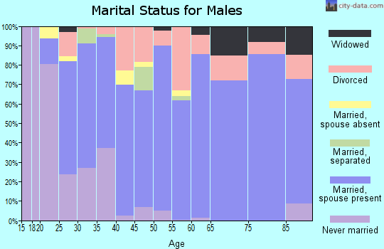 Major County marital status for males