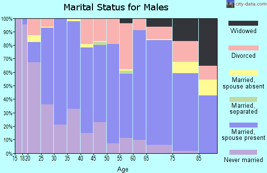 Meade County marital status for males