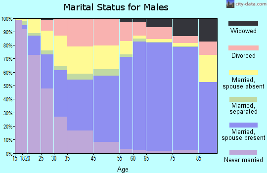 Bennett County marital status for males