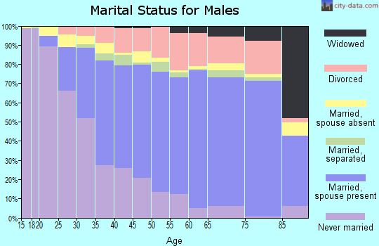 Stanislaus County marital status for males