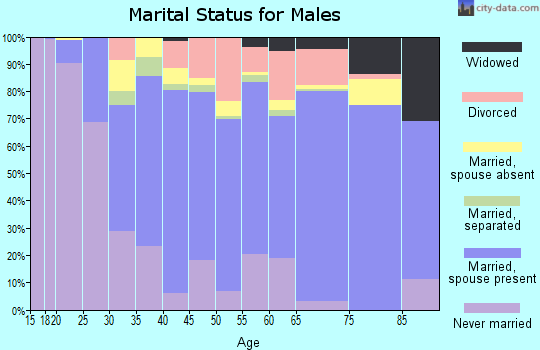 King George County marital status for males