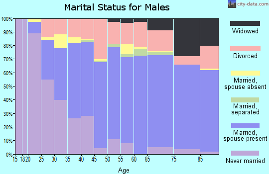 Wayne County marital status for males