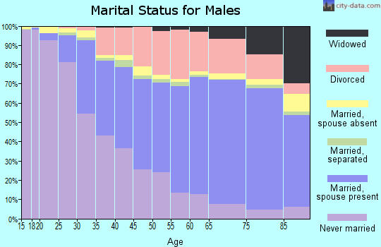 Pinellas County marital status for males