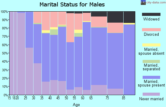 Wetzel County marital status for males