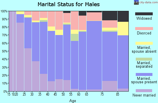 Williams County marital status for males