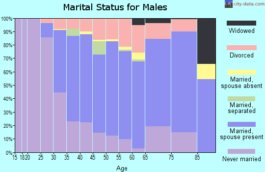 Routt County marital status for males