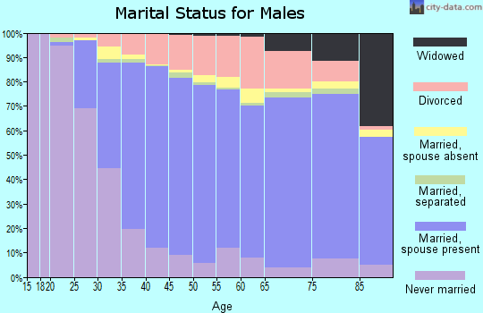 St. Johns County marital status for males