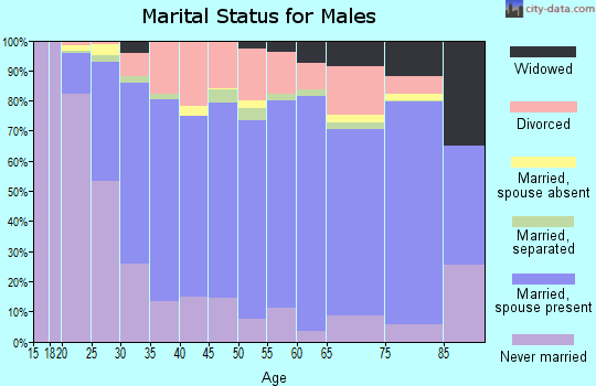 Pearl River County marital status for males