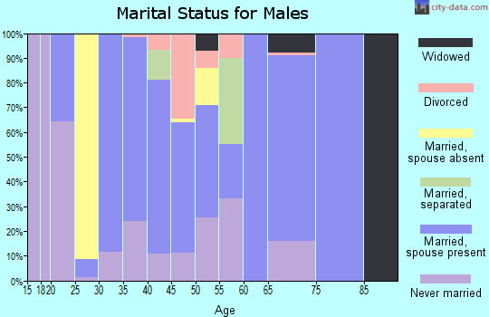 Culberson County marital status for males