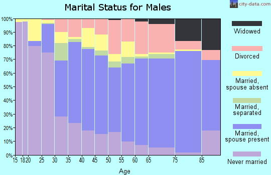 St. Lucie County marital status for males