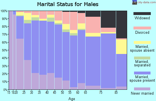 Vernon Parish marital status for males