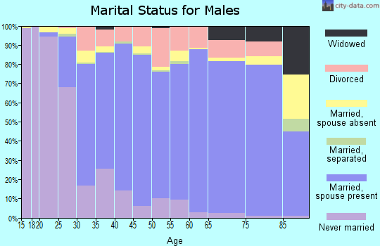 Forsyth County marital status for males