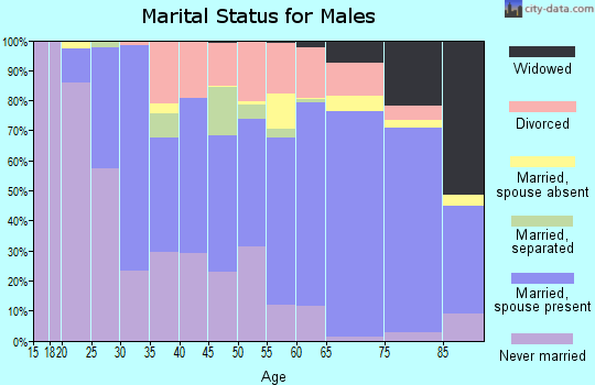 Martin County marital status for males