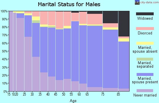 Sheboygan County marital status for males
