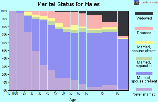 Mecklenburg County marital status for males
