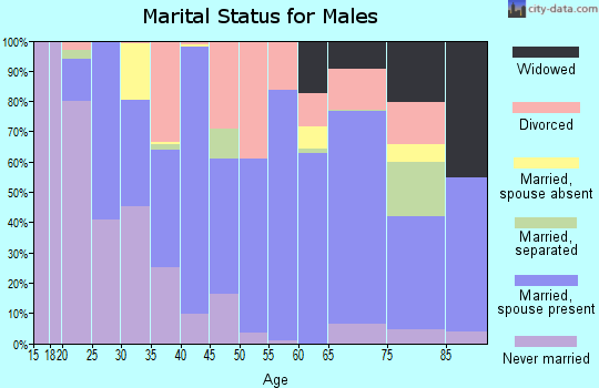 Delta County marital status for males
