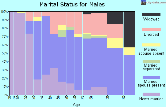 Nelson County marital status for males