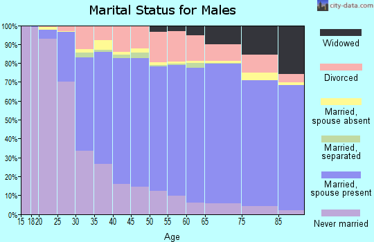 Walworth County marital status for males
