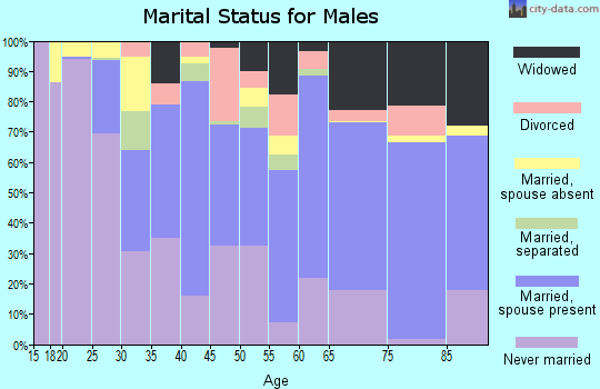 Bamberg County marital status for males