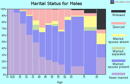 Bon Homme County marital status for males