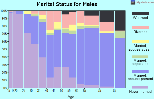 New Hanover County marital status for males