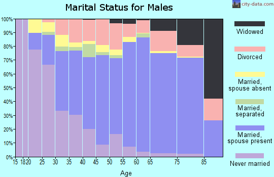 Pickaway County marital status for males