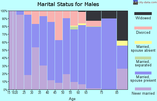 Walworth County marital status for males