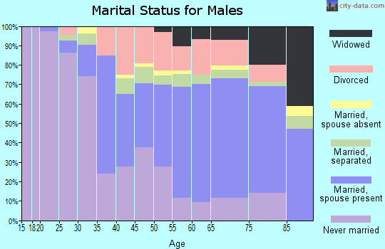 Northampton County marital status for males