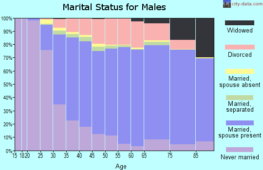 Portage County marital status for males
