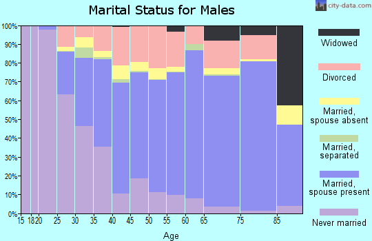 Yankton County marital status for males