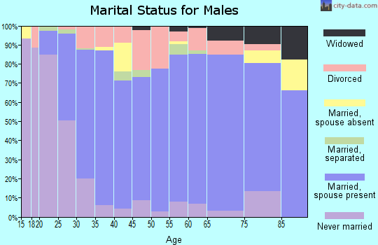 Pierce County marital status for males
