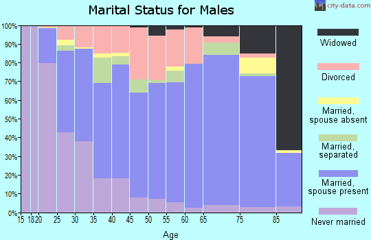 Haralson County marital status for males