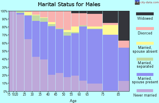 Person County marital status for males