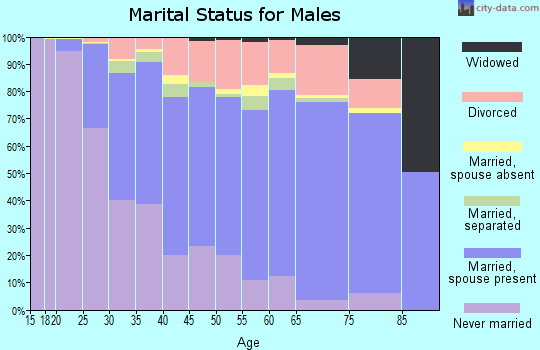 Pitt County marital status for males