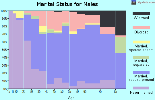 Starke County marital status for males