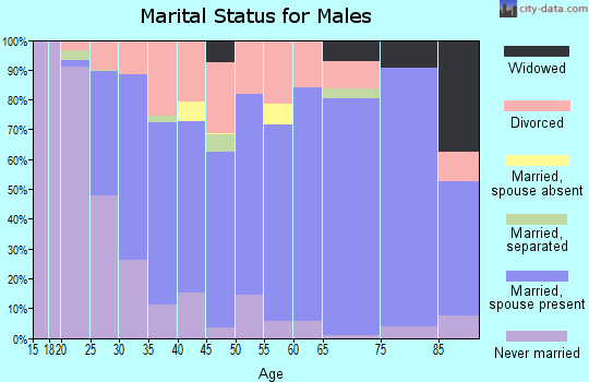 McLean County marital status for males