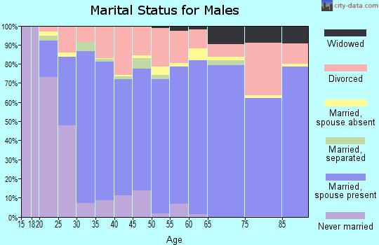 Washita County marital status for males