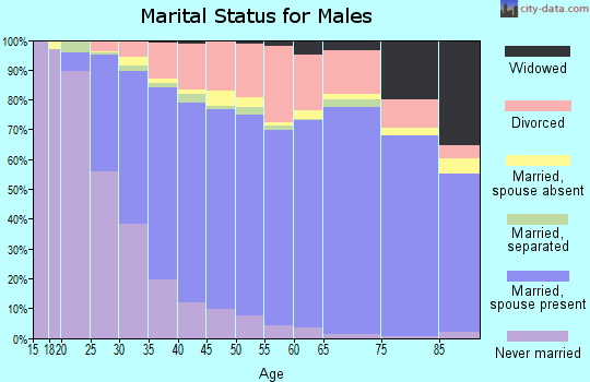 Rutherford County marital status for males