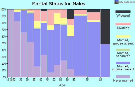 Kodiak Island Borough marital status for males