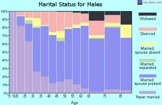 Scotts Bluff County marital status for males