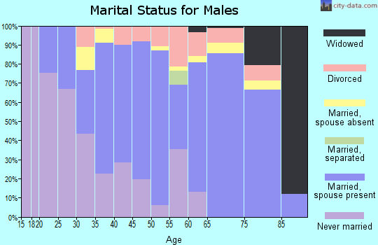 Rappahannock County marital status for males