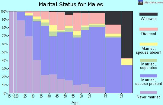 Rowan County marital status for males