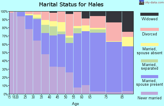 Cumberland County marital status for males