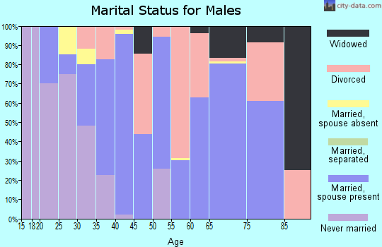 De Baca County marital status for males