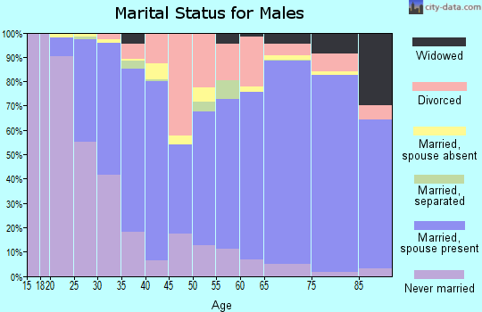 Transylvania County marital status for males
