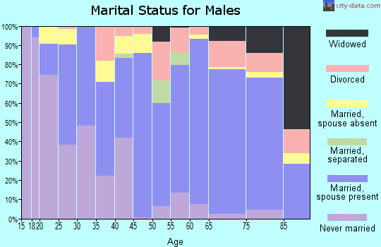 Goliad County marital status for males