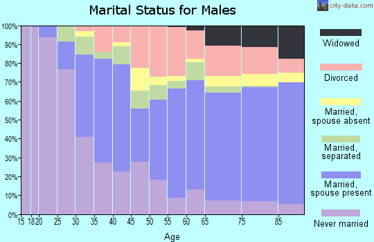 Southampton County marital status for males