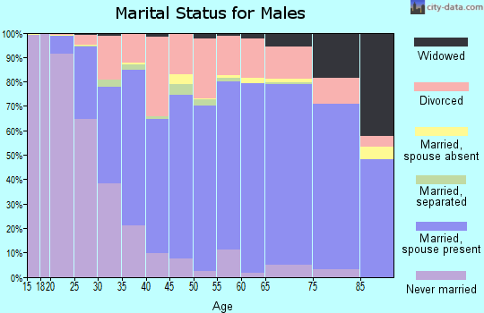 Weakley County marital status for males