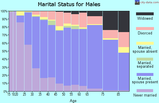 Guadalupe County marital status for males